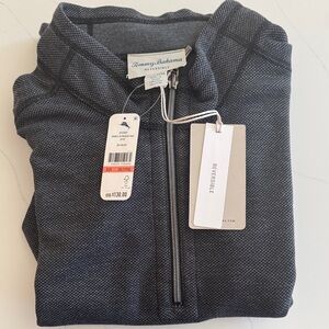Tommy Bahama Men's Reversible Half-Zip Sweater - Charcoal Gray